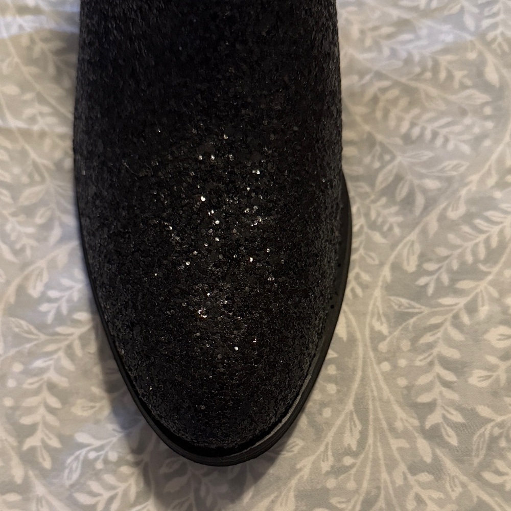 Corkys Black Glitter Ankle Booties Size 8 - Picture 4 of 6